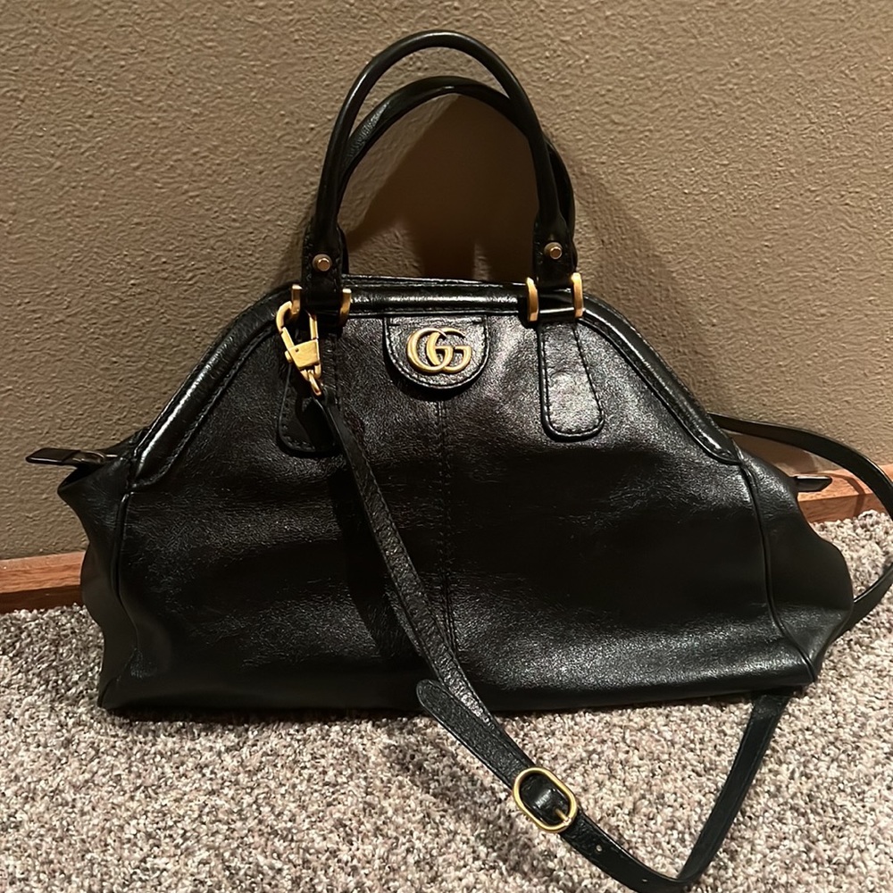 Auth Gucci Re Bella Medium Shoulder Top Handle Bag